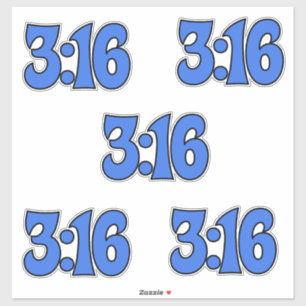 Sticker 3:16, 5 pack d'autocollants