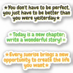 Sticker 3 Citations Motivationales du Jour   Inspirant 