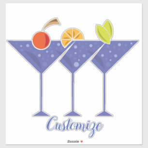 Sticker 3 cocktails Martini Thunder_Cove
