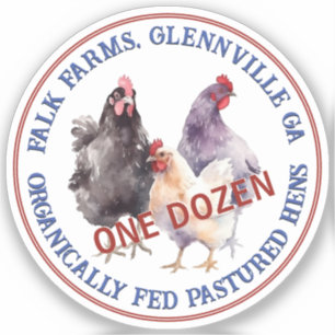 Sticker 3 poules NOURRIR ORGANIQUEMENT OEufs de pâturage L