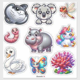 Sticker 3D Animal Wonderland