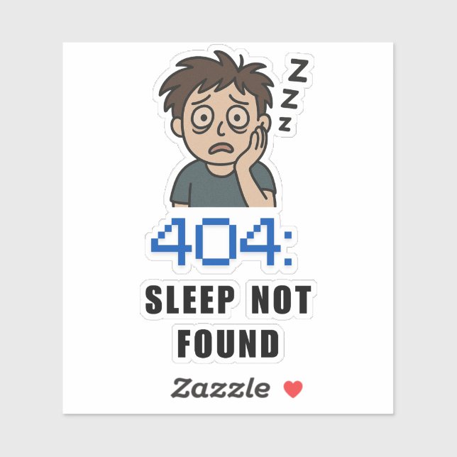 Sticker 404 Sleep Not Found (Feuille)