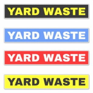 Sticker 4 Déchets Végétaux (Pour Sacs Poubelles) Ordures o