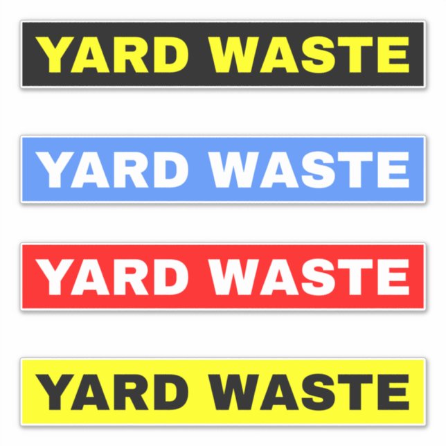 Sticker 4 Déchets Végétaux (Pour Sacs Poubelles) Ordures o (Devant)