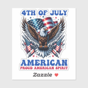 Sticker 4 juillet American Eagle Sublimation-61001