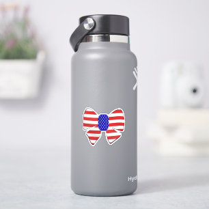 Sticker 4 juillet drapeau patriotique mignon usa ruban arc