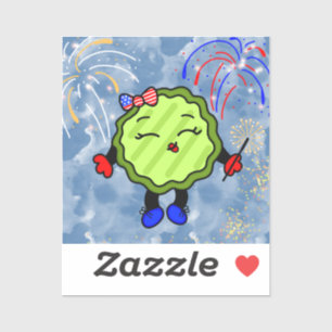 Sticker 4 juillet Feu de travail Holiday Freedom Pickle