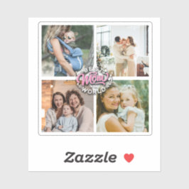 Sticker 4 Photo Collage Famille Mémoire Fête des mères