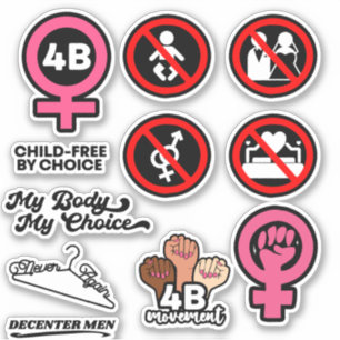 Sticker 4B Mouvement féminisme Droits des femmes 4B Sticke