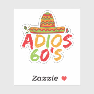 Sticker 60e anniversaire de la fête mexicaine Cinco de May