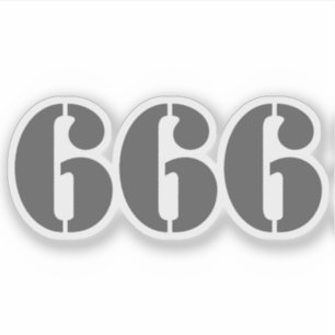 Sticker 666 (gris)