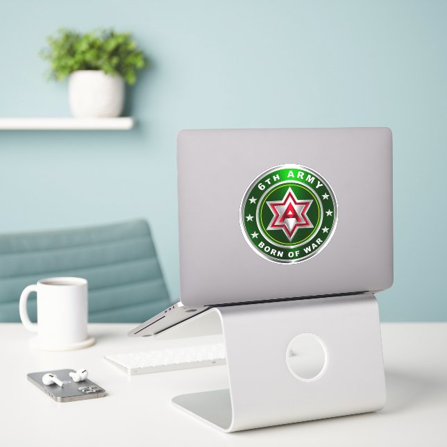 Sticker 6e armée (Ordinateur portable sur le bureau)