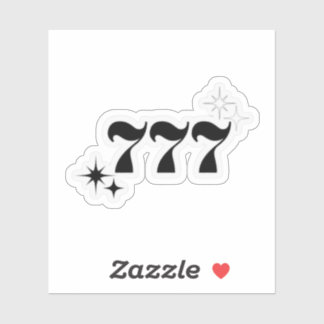 Sticker 777 numéros d'ange couleur noire