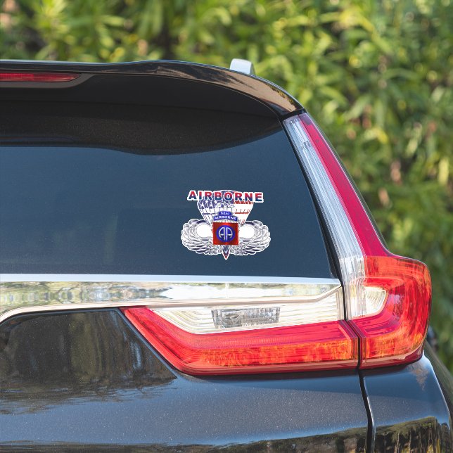 Sticker 82e division aéroportée Parachutiste (Côté voiture)