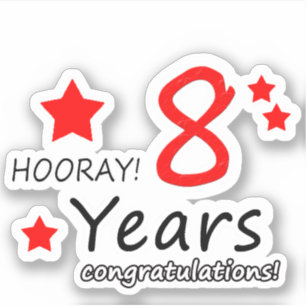 Sticker 8e anniversaire Mariage - 8 ans Anniversaire Stick