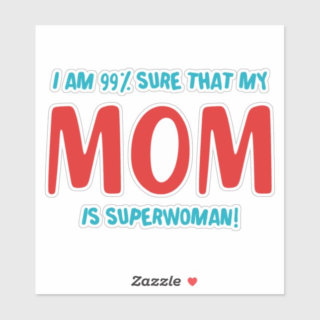 Sticker 99% Superwoman (Feuille)