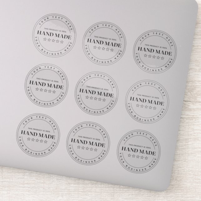 Sticker 9 Handicap Petite Entreprise Personnalisé Transpar (Détail)