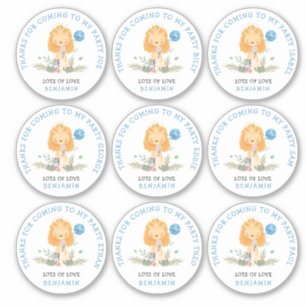 Sticker 9 Noms d'hôtes individuels Lion Merci bleu