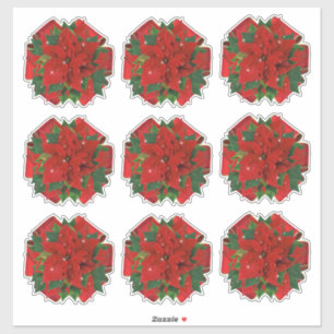 Sticker 9 Poinsettia preuve de broyage Enveloppement cadea