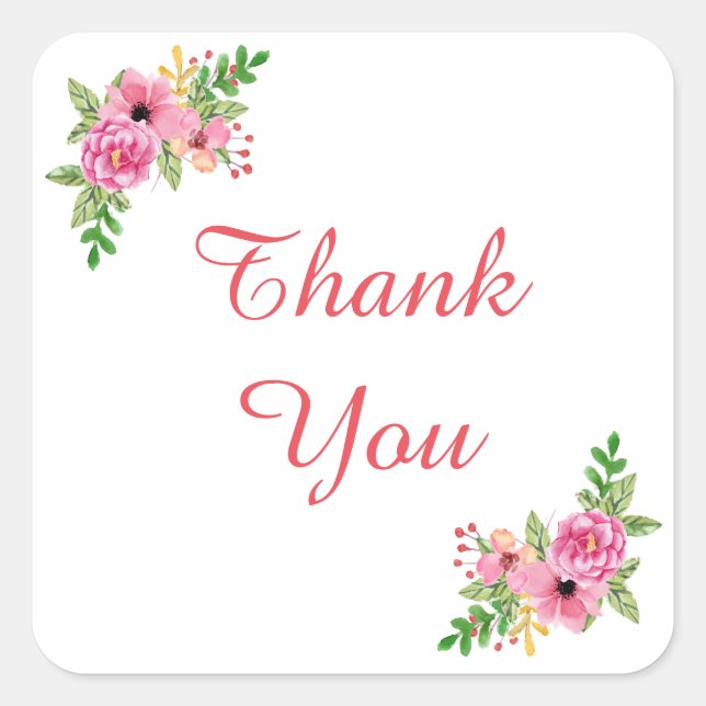 Sticker à angle floral (Devant)