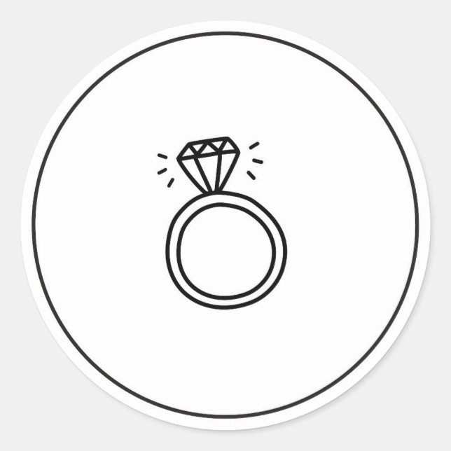 Sticker à anneaux (ajoutez vos noms) (Devant)