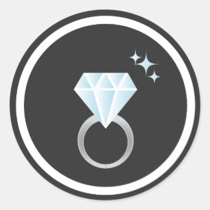 Sticker à anneaux de diamant
