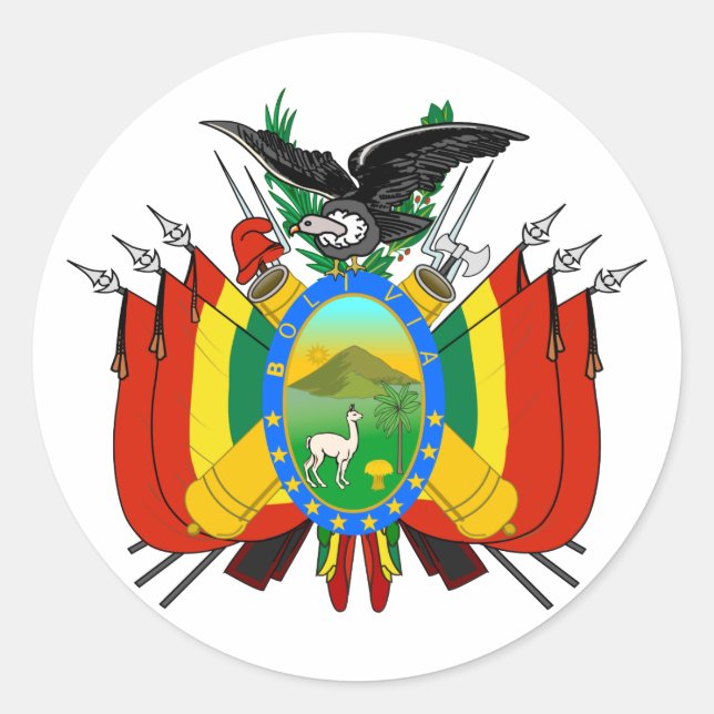 Sticker à armoiries de Bolivie (Devant)