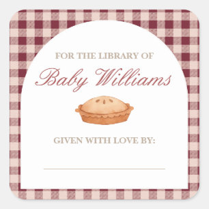 Sticker à Baby shower à tarte Cutie