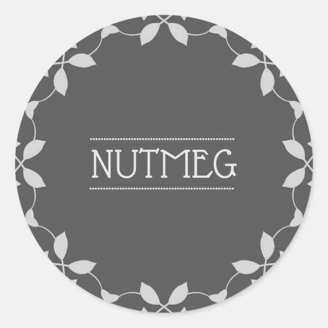Sticker à baguette épice de muscade Étiquettes (Devant)