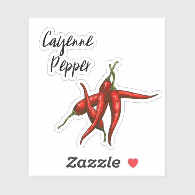 Sticker à baguette épicée Cayenne Pepper (Feuille)