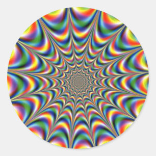 STICKER à balayage-fractal-optique-illusion