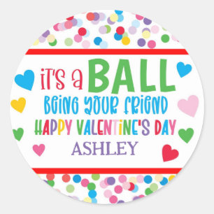 Sticker à balle bondissante Valentine