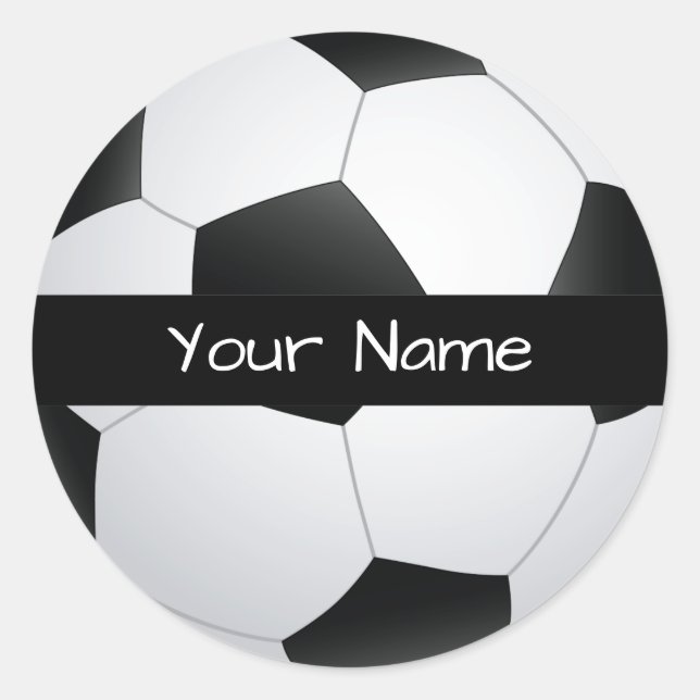 Sticker à balle de soccer personnalisé (Devant)