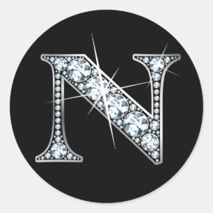 Sticker à bille de diamant "N"