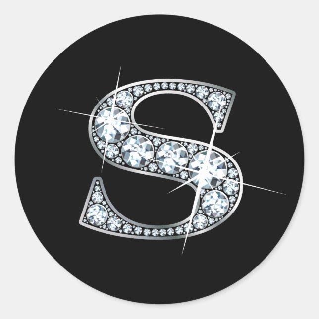Sticker à bille de diamant "S" (Devant)