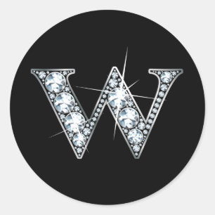 Sticker à bille de diamant "W"