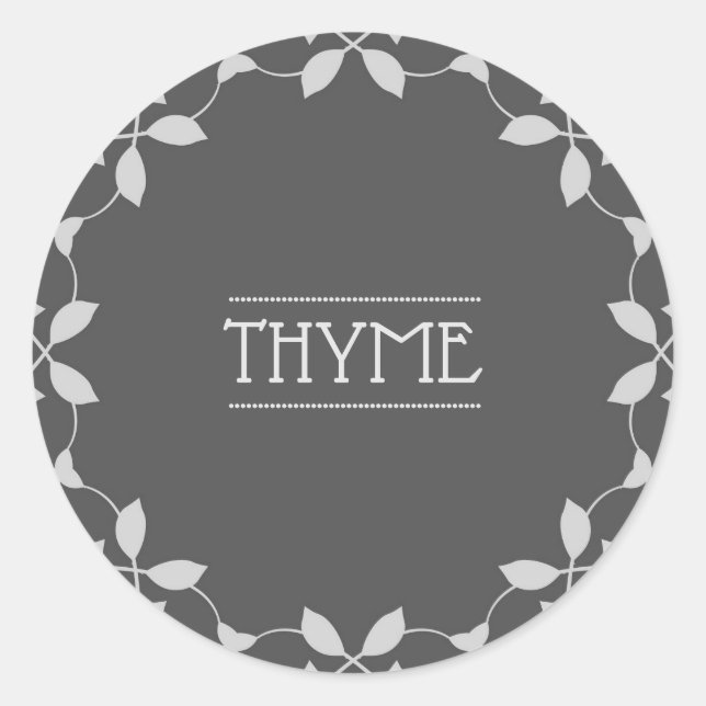 Sticker à boîte à épice de thym Étiquettes (Devant)