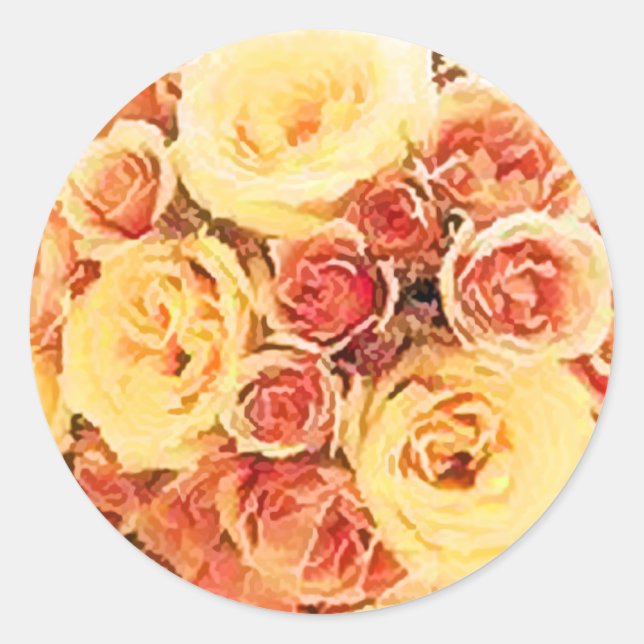 Sticker à bouquet de roses de bracelet jaune (Devant)