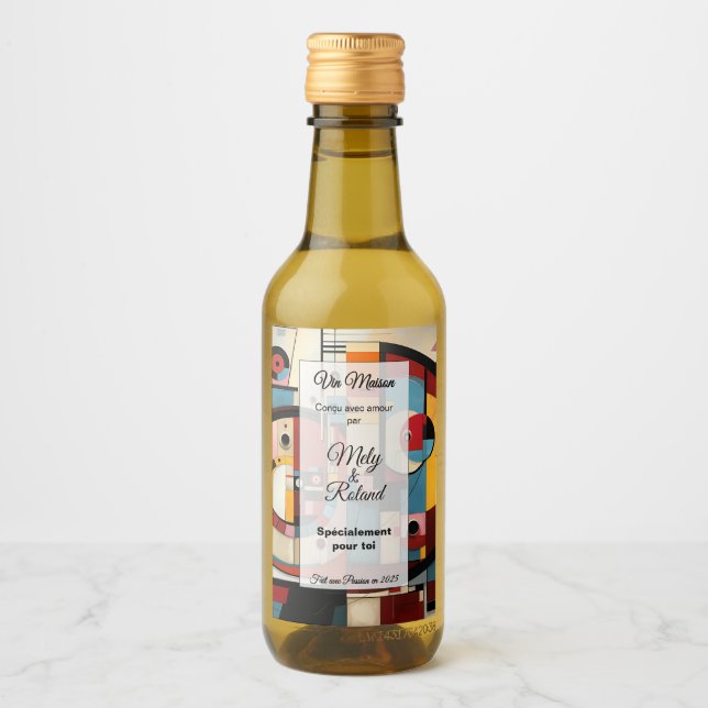 Sticker a bouteille de vin (Devant)