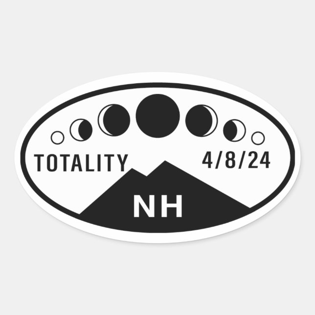 Sticker à bouteille Eclipse - New Hampshire - 24 (Devant)