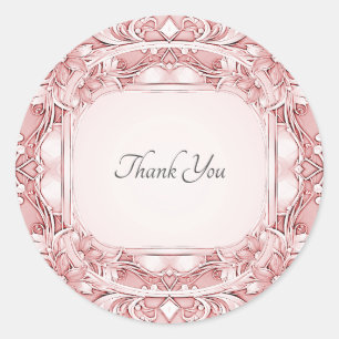 Sticker à cadre floral rose