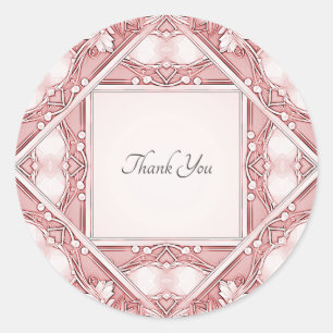 Sticker à cadre floral rose