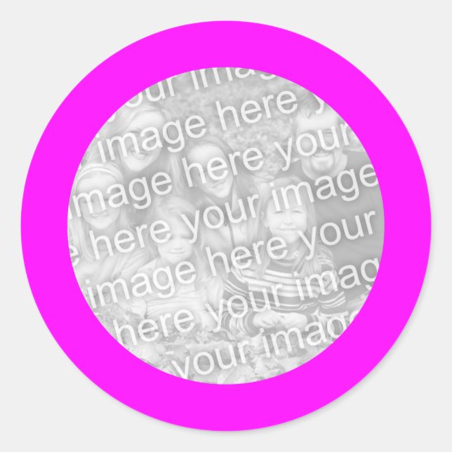 Sticker à cadre magenta (Devant)