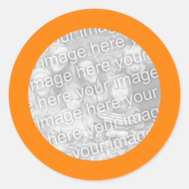 Sticker à cadre orange (Devant)