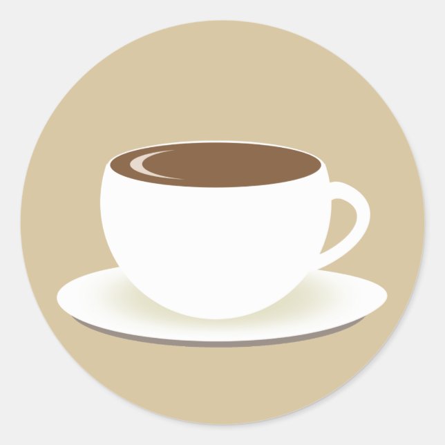 Sticker À Capuchon De Café (Devant)
