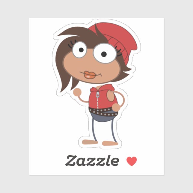 Sticker à capuchon rouge (Feuille)