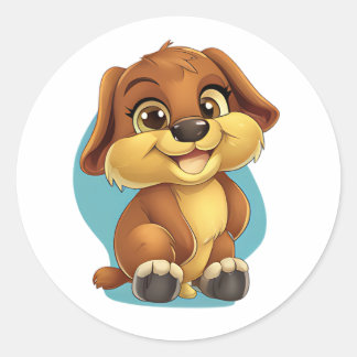 Sticker à chiot mignon - Design adorable de chien 