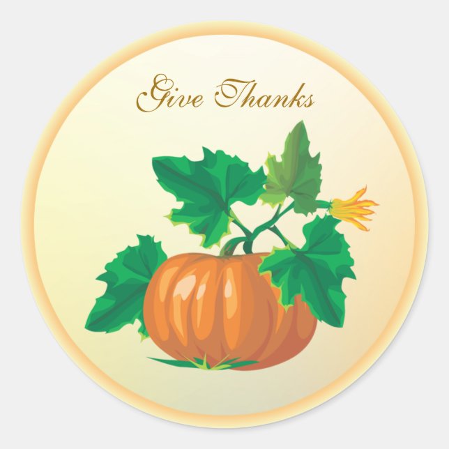 Sticker à citrouille de Thanksgiving (Devant)