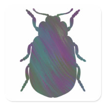 Sticker à coléoptère de style acrylique