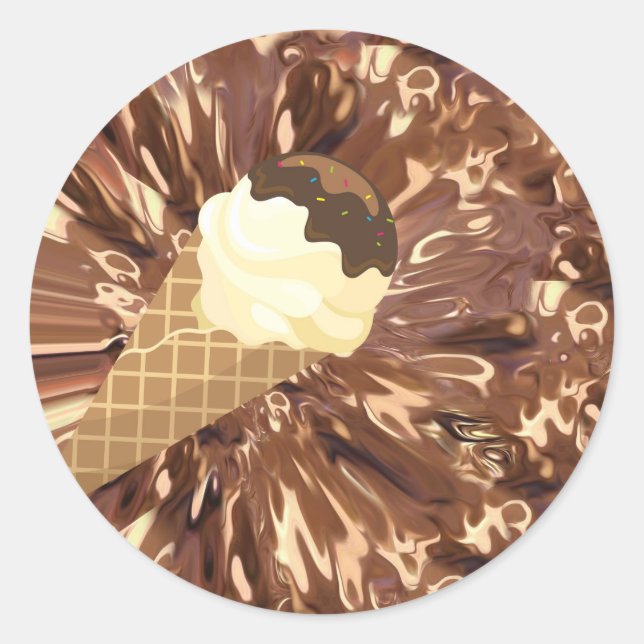 Sticker à cône de crème glacée (Devant)